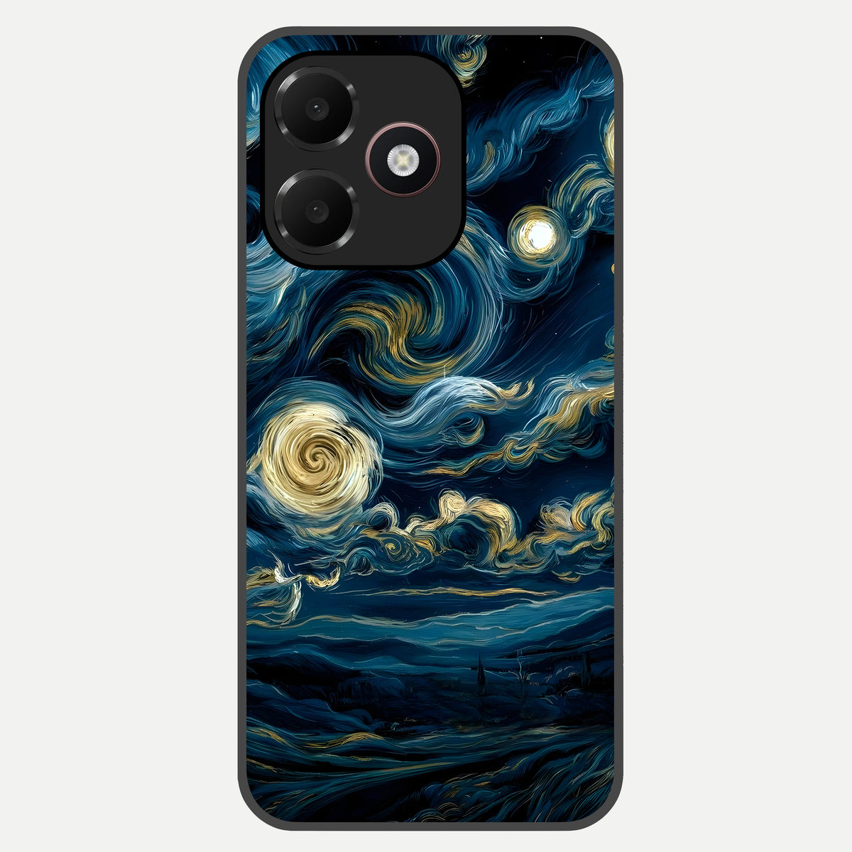  Midnight Sky Whirl Glass Case For Oppo A6C 5G back cover – full design glossy printed glass finish