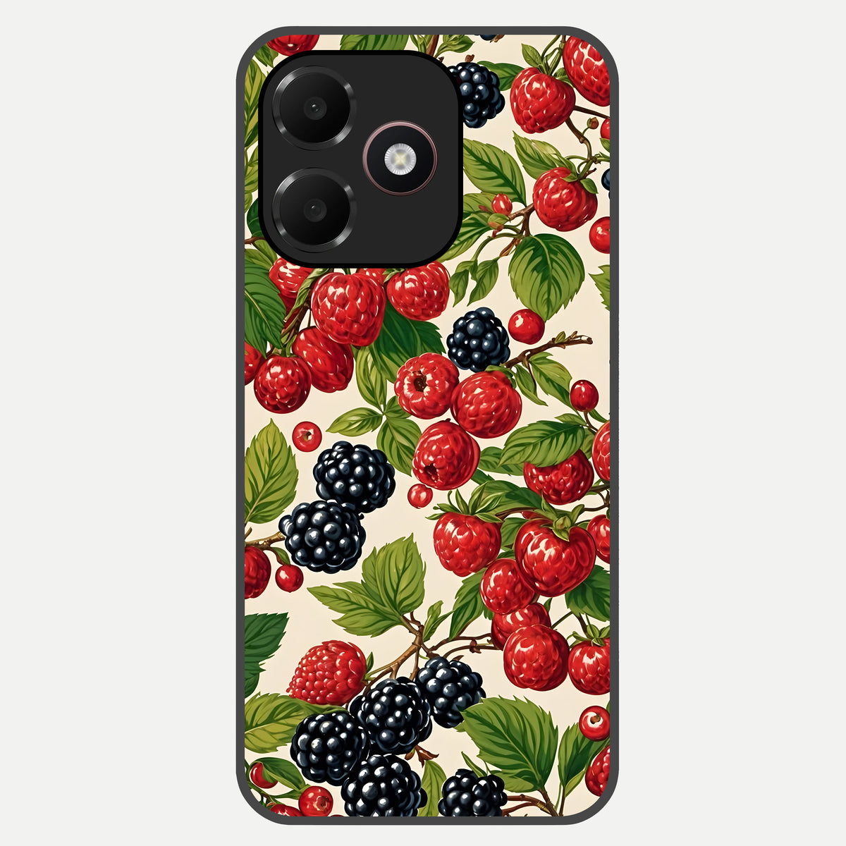  Mixed Berry Collage Glass Case For Oppo A6C 5G back cover – full design glossy printed glass finish