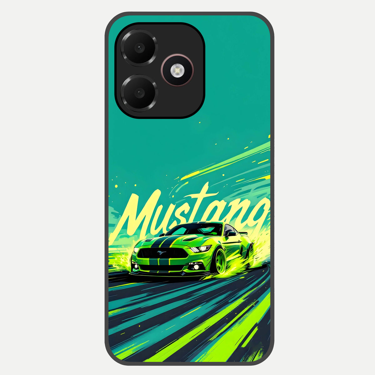  Mustang Bang Glass Case For Oppo A6C 5G back cover – full design glossy printed glass finish