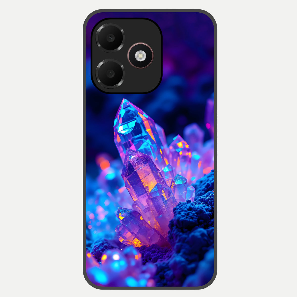  Neon Aura Shards Glass Case For Oppo A6C 5G back cover – full design glossy printed glass finish