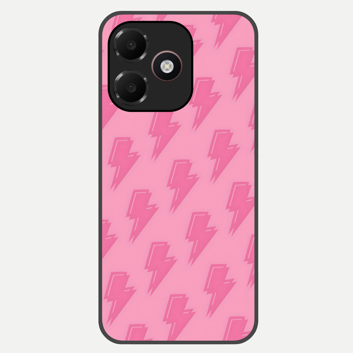  Pink Moo Magic Glass Case For Oppo A6C 5G back cover – full design glossy printed glass finish