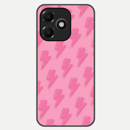  Pink Moo Magic Glass Case For Oppo A6C 5G back cover – full design glossy printed glass finish