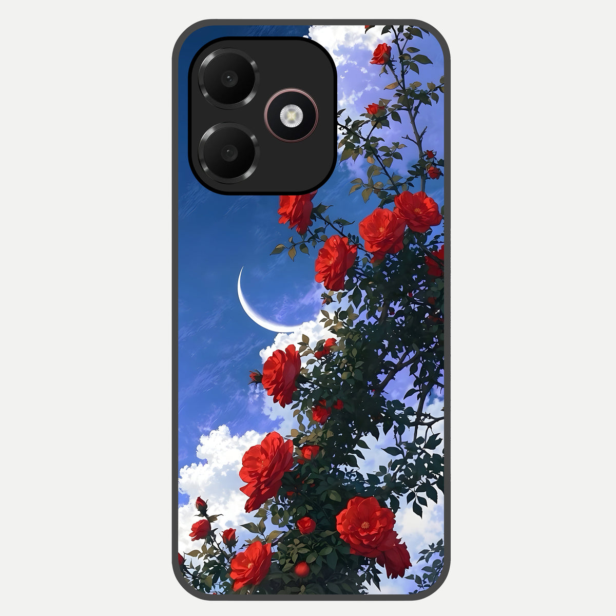  Rose Drift Flowers Glass Case For Oppo A6C 5G back cover – full design glossy printed glass finish