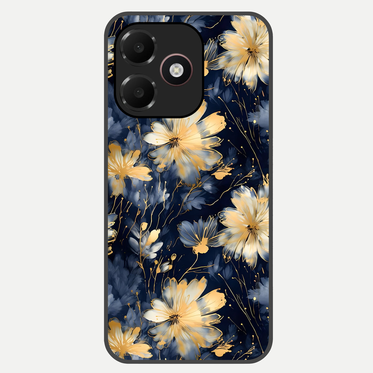  Royal Petal Dream Glass Case For Oppo A6C 5G back cover – full design glossy printed glass finish