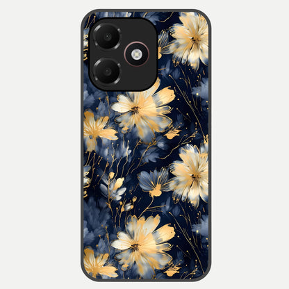  Royal Petal Dream Glass Case For Oppo A6C 5G back cover – full design glossy printed glass finish