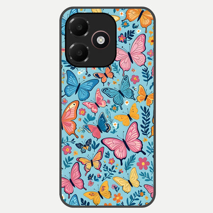  Spring Wing Garden Glass Case For Oppo A6C 5G back cover – full design glossy printed glass finish
