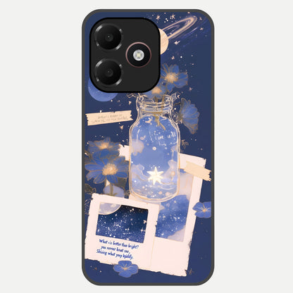  Starlit Cosmic Jar Glass Case For Oppo A6C 5G back cover – full design glossy printed glass finish