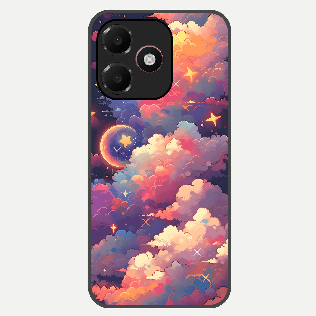  Starlit Dream Clouds Glass Case For Oppo A6C 5G back cover – full design glossy printed glass finish
