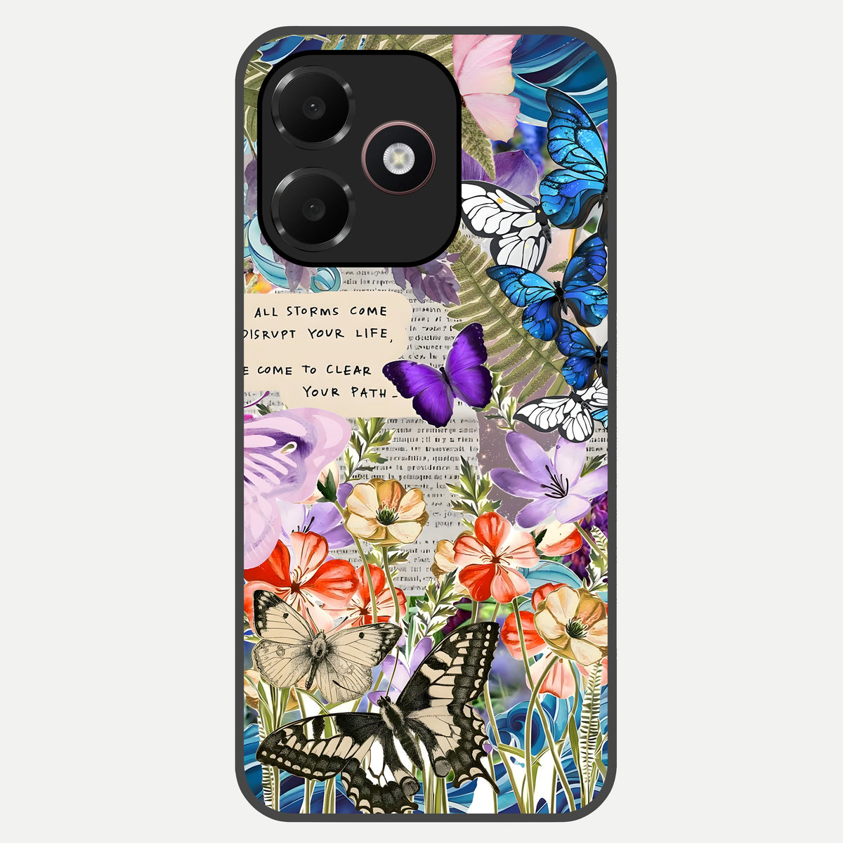  Storm Path Bloom Glass Case For Oppo A6C 5G back cover – full design glossy printed glass finish