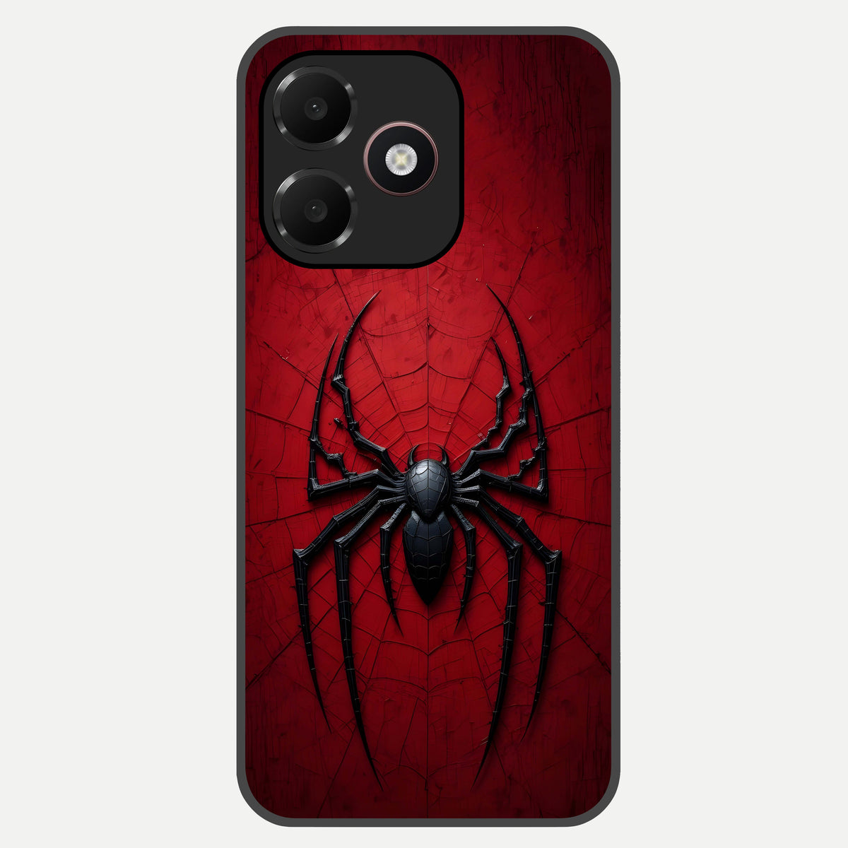  Superhero Web Emblem Glass Case For Oppo A6C 5G back cover – full design glossy printed glass finish