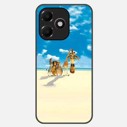  Tropical Fun Squad Glass Case For Oppo A6C 5G back cover – full design glossy printed glass finish
