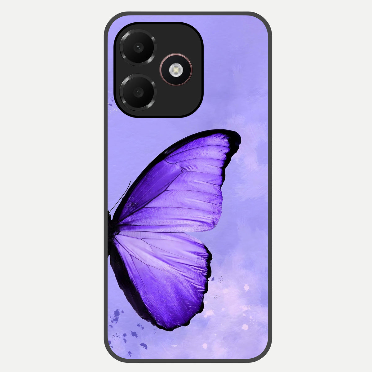  Violet Dream Wing Glass Case For Oppo A6C 5G back cover – full design glossy printed glass finish